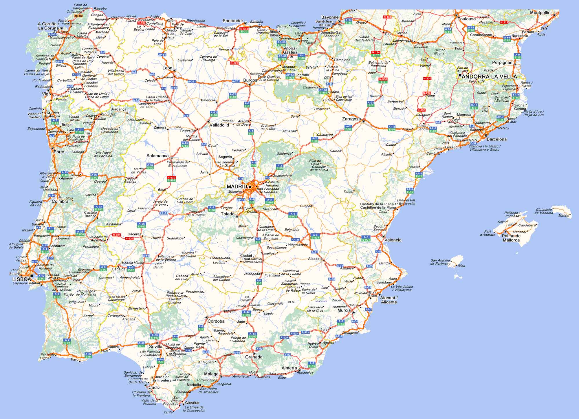 Mapa : Mapa De Carreteras De España Pdf Gratis  Mapas de carreteras, Mapa  de carreteras españa, Mapa de españa